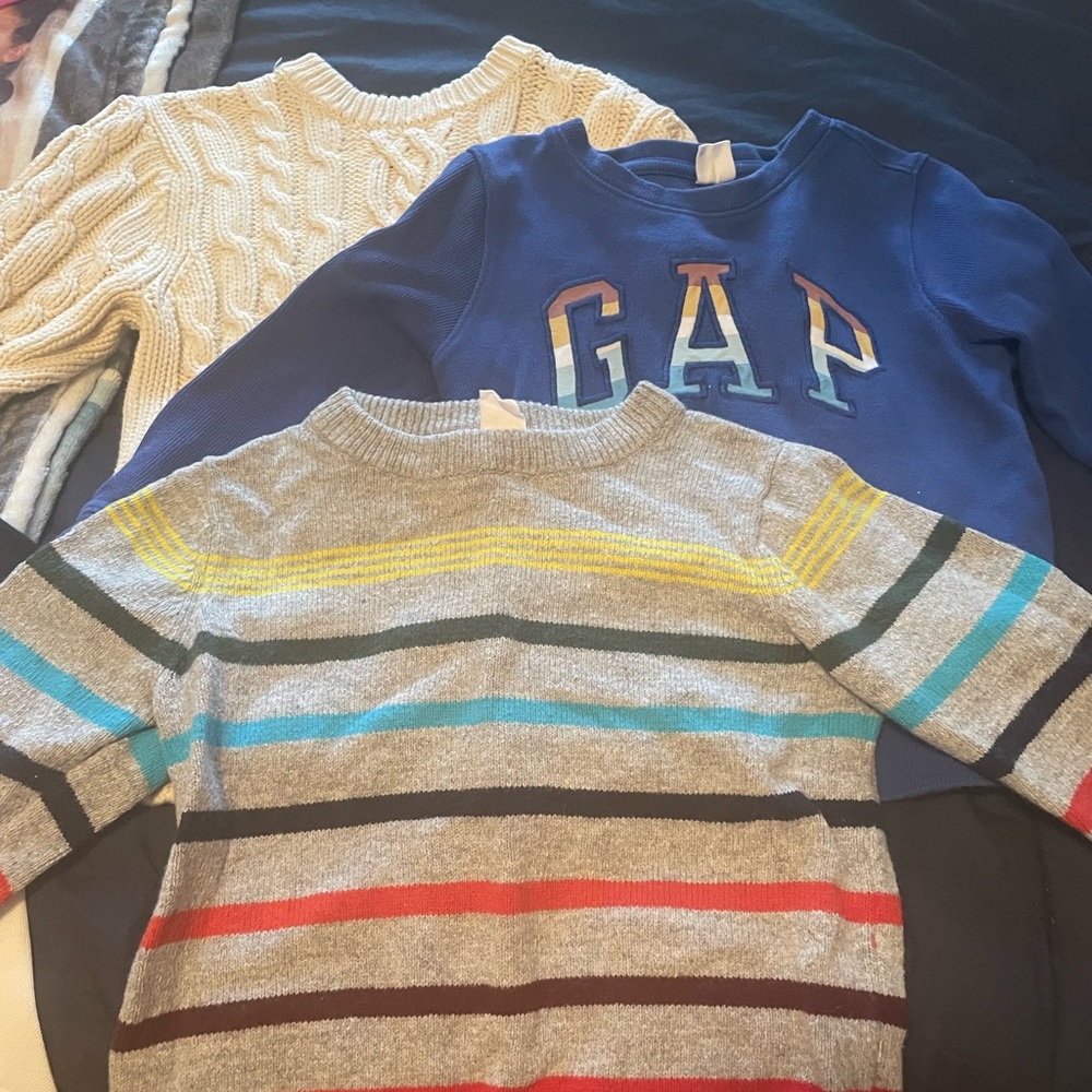 Lot of (3) size 5 boys sweaters